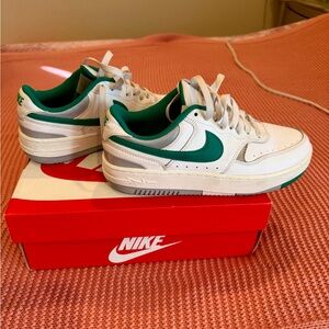 Nike Classic White and Green Sneakers